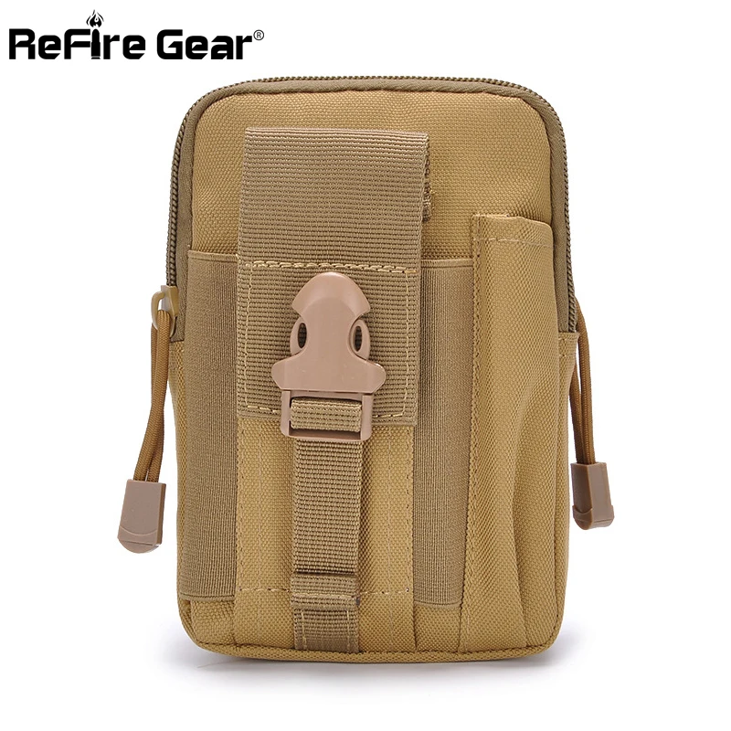 Камуфляжная Военная тактическая поясная сумка Refire Gear для мужчин маленькая
