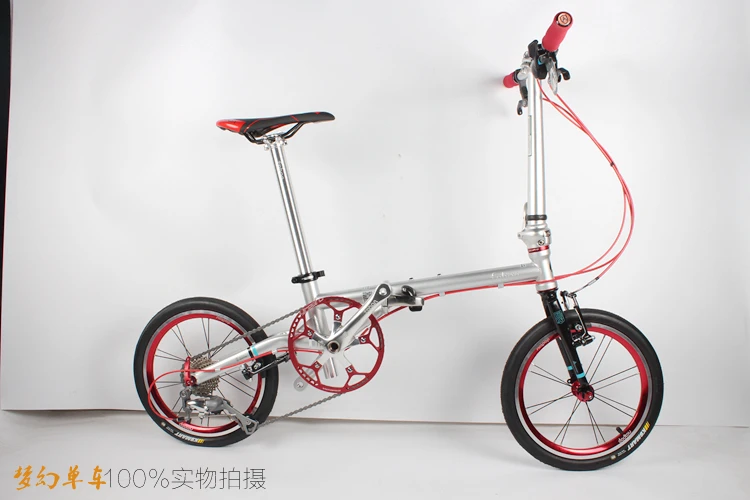 Discount Ultra-light 9-speed chrome-molybdenum steel folding bike High quality Cost-effective bicycle Retro travel driving leisure BMX 29