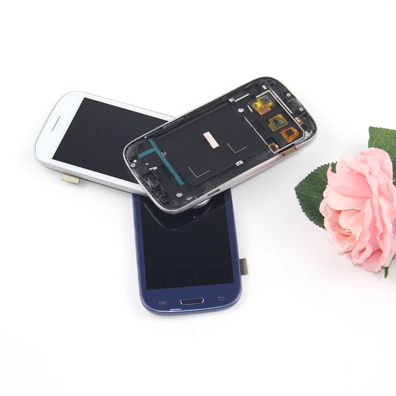 Ремонт ЖК-дисплей для samsung s3 i9300 с рамкой дисплей ЖК-синий белый | Мобильные
