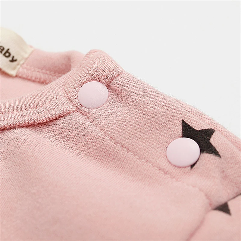 Baby Girls Long Sleeve Warm Romper Jumpsuit Playsuit Moon Outfits Baby Princess One Piece Cute Infant Girl Rompers Baby Clothing