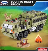

XINGBAO 06014 Genuine 1377PCS Military Series The Scorpion Heavy Truck Set Building Blocks Bricks Toys Children Christmas Gifts