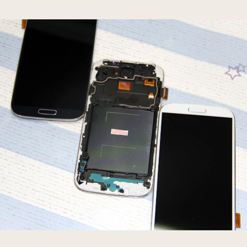i9505 i9500 lcd For SAMSUNG GALAXY S4 LCD Display Touch Screen Digitizer Full Assembly Bezel Frame Blue | Мобильные телефоны и