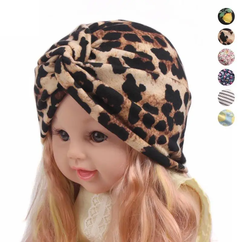Children cotton hat Floral girls Caps Beanies Soft Toddler Kids lemon pattern warm Hat Cap Beanies Accessories photo props D2