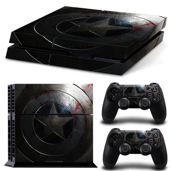

popular cool blood and five-pointed star sticker for PS4 console and two controllers skin sticker decals covers #TN-PS4-10038