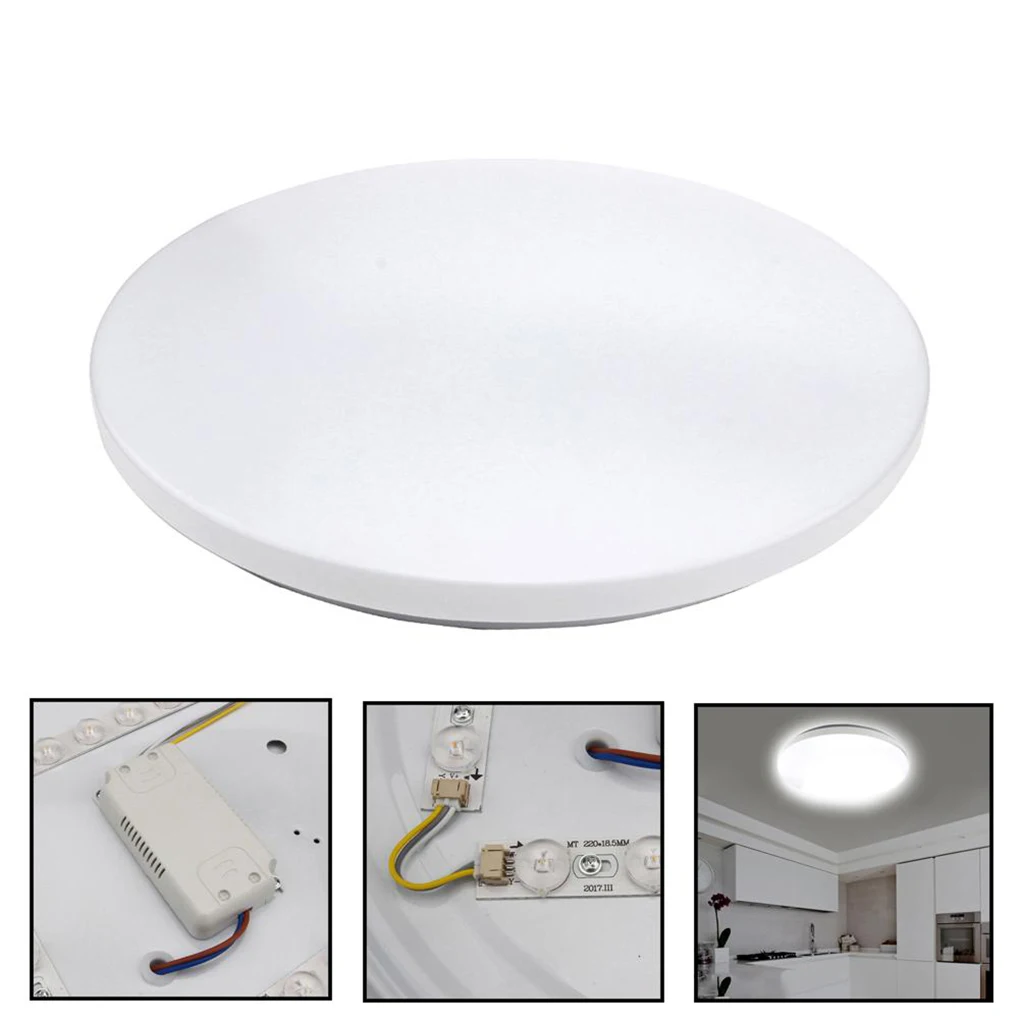 

3 Colors Cool Natural Warm White Flush Mount 48W Adjustable Ceiling Light 4cm Thickness Hanging Fixture