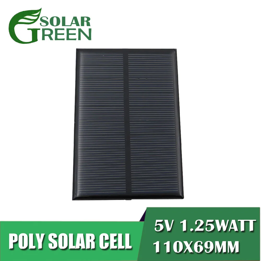 1,25 W 5V 250mA эпоксидный поликристаллический кремний DIY Батарея 1,25 ватт Панели солнечные Стандартный Мощность зарядный Модуль Мини Солнечная батарея игрушка