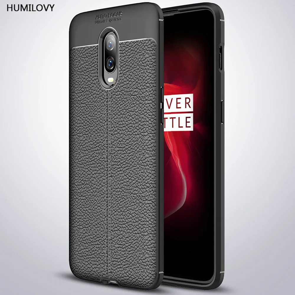 

One Plus 6T For OnePlus 6T phone case luxury TPU Silicon shockproof Leather Case For OnePlus 6T 6T protective case Back cover