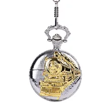 Классический Большой поезд цепи золотой большой локомотив ретро золотой передний флип хлоп стол Белый лицо черное слово 1032