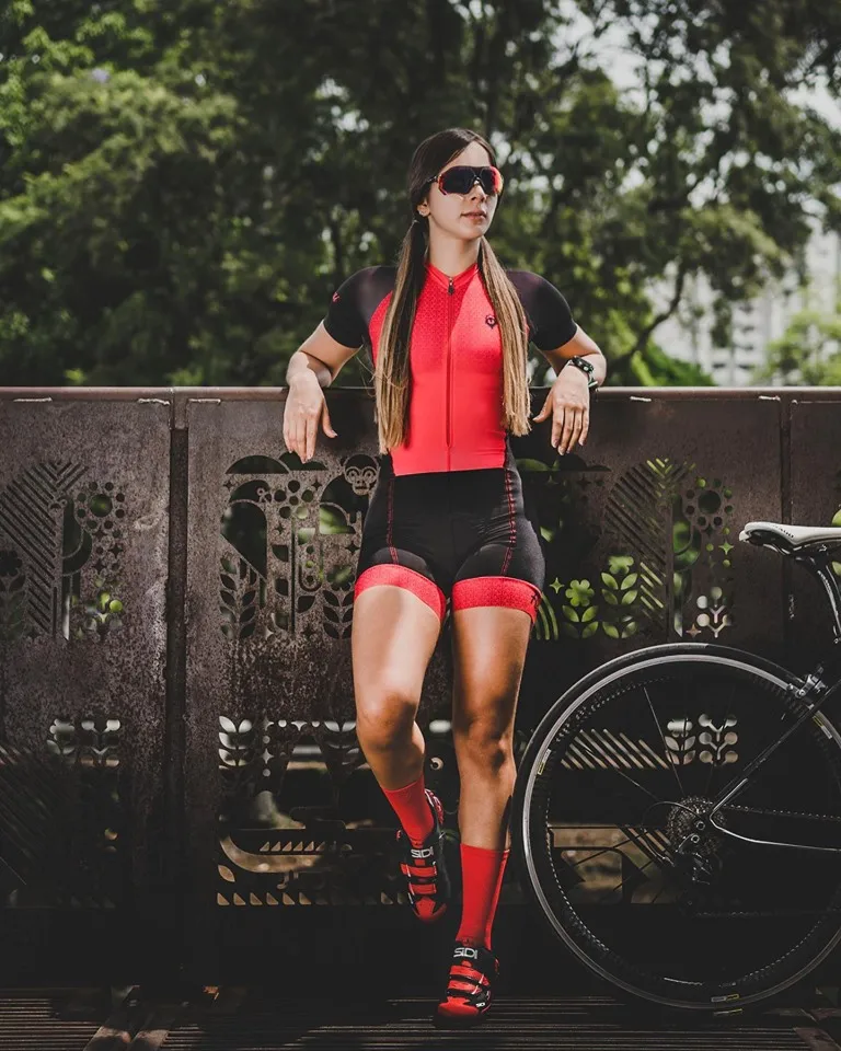 Триатлонный обтягивающий костюм летний спортивный женский короткий рукав Велоспорт Джерси комплект комбинезон roupa ciclismo feminina uniforme - Цвет: as picture