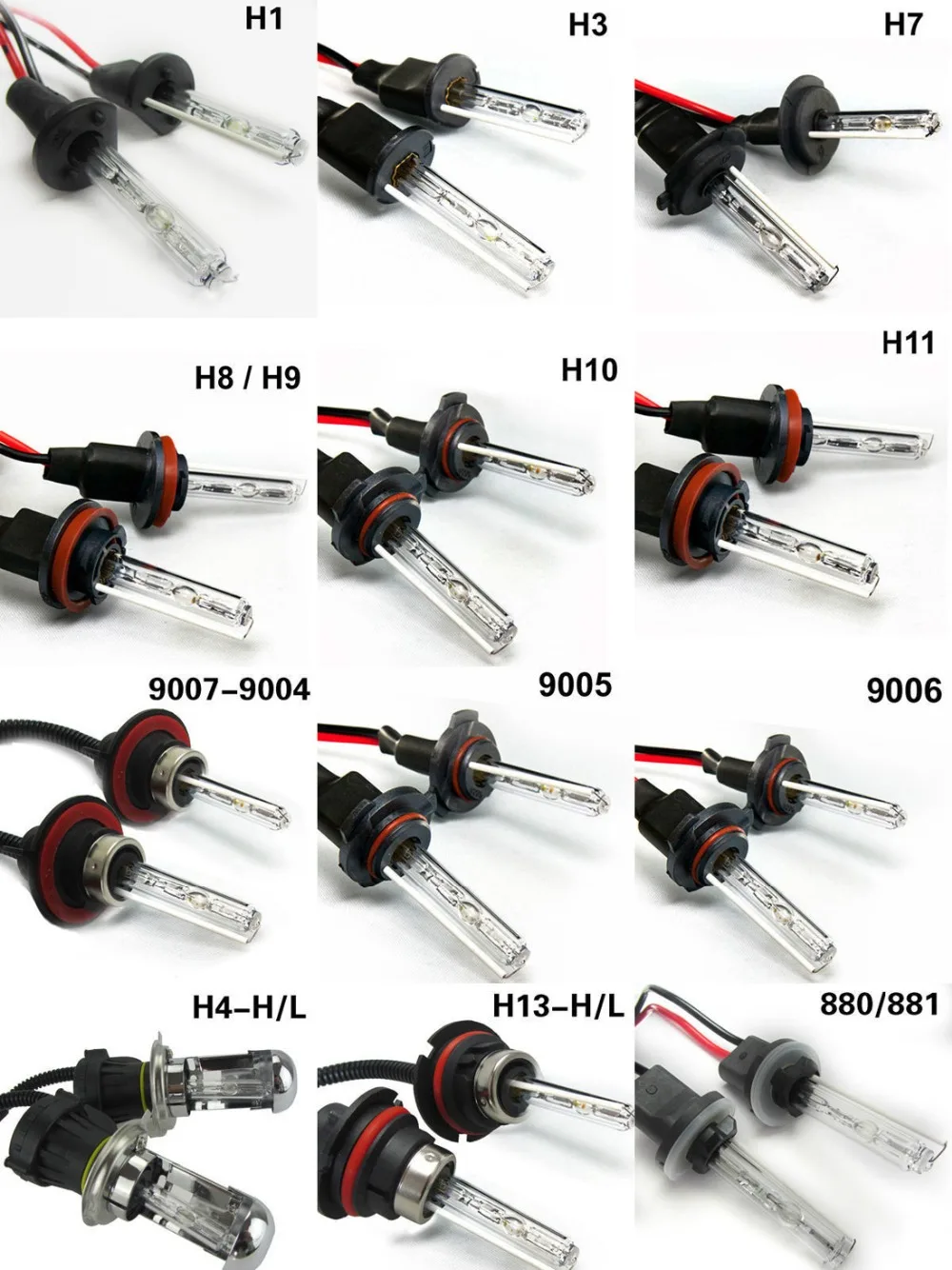 HID bulb types