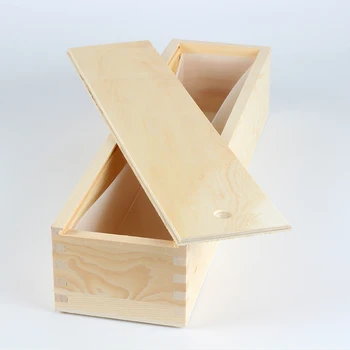 

Silicone Soap Mold Long Size White Rectangle Handmade Loaf Mould with Wooden Box