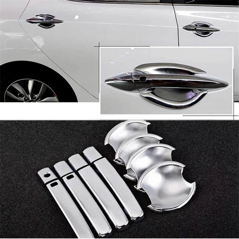 

Non-Rusty Chrome Door Handle Bowl Cover Cup Overlay Trim For Hyundai Elantra