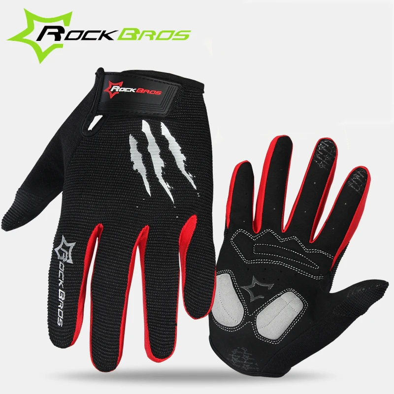 RockBros font b Cycling b font font b Gloves b font Sponge Pad Long Finger Motorcycle