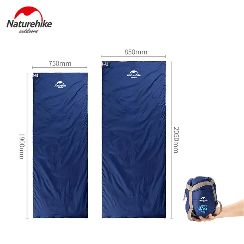 Naturehike открытый конверт спальный мешок 190*75 см/205*85 см Кемпинг Туризм Весна Осень спальный мешок только 680 г LW180 - изображение