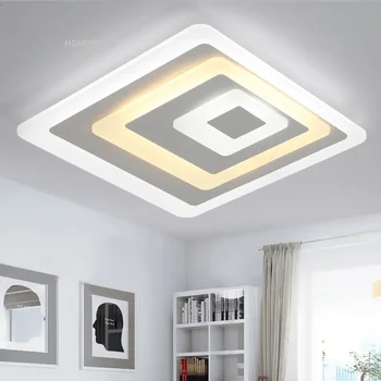 

Led modern living room ceiling lamp ultra-thin acrylic square bedroom remote control dimming Ceiling lights AC90-260V