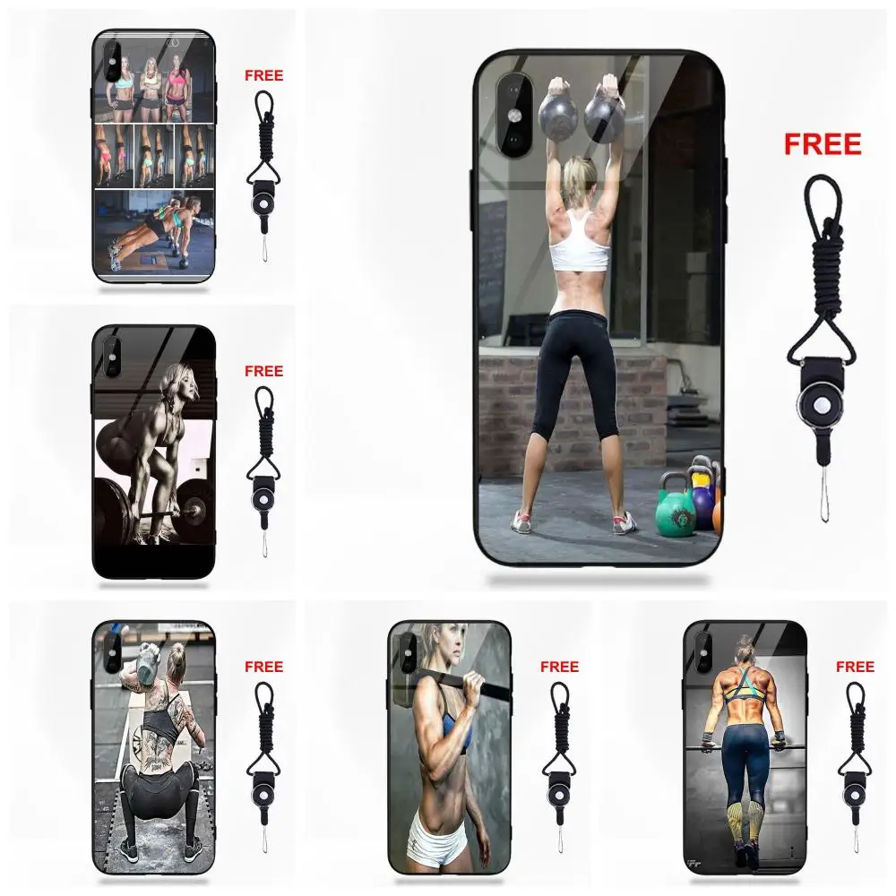 Vvcqod Бодибилдинг Crossfit c гирями для aррle iрhone 5 5C 5S SE 6 6S 7 8 Plus X XS Max XR|Чехлы-накладки| |