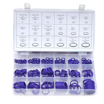 

270 Pcs Auto Car Air Conditioning HNBR O Rings Car Auto Repair Tools Rubber Air Conditioning Refrigerant Ring Sets Accessiores