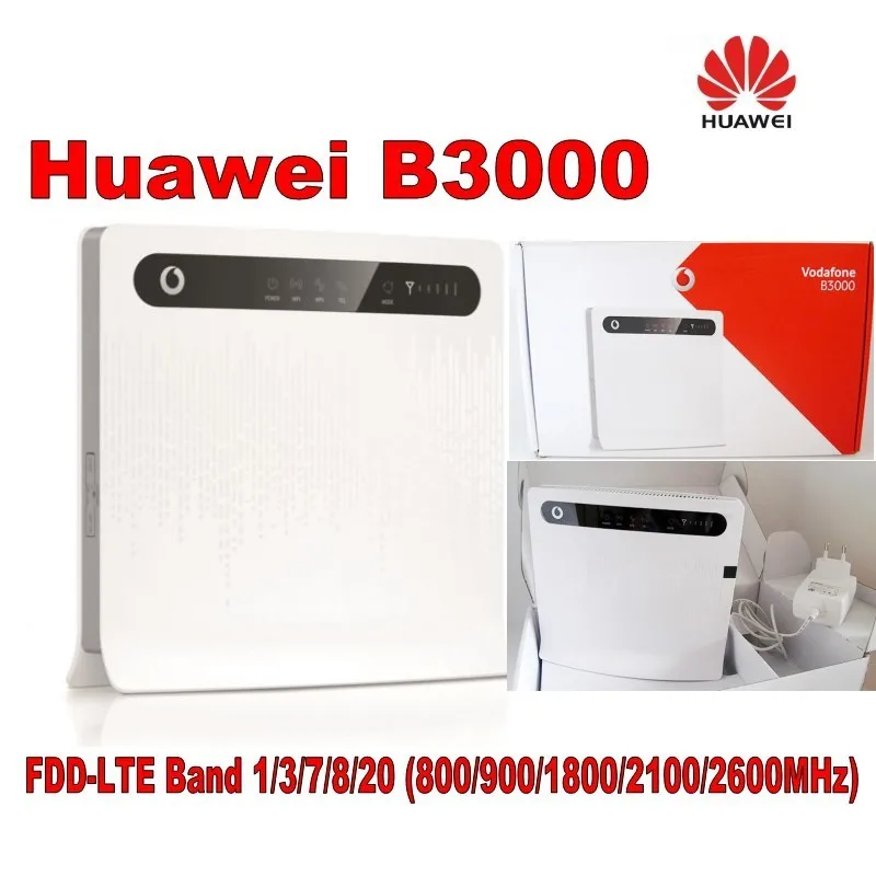 Huawei B3000 Vodafone 4G WI-FI маршрутизатор разблокирован 4 г 150 Мбит/с LTE CPE беспроводной маршрутизатор+ 2 шт. B3000 антенны