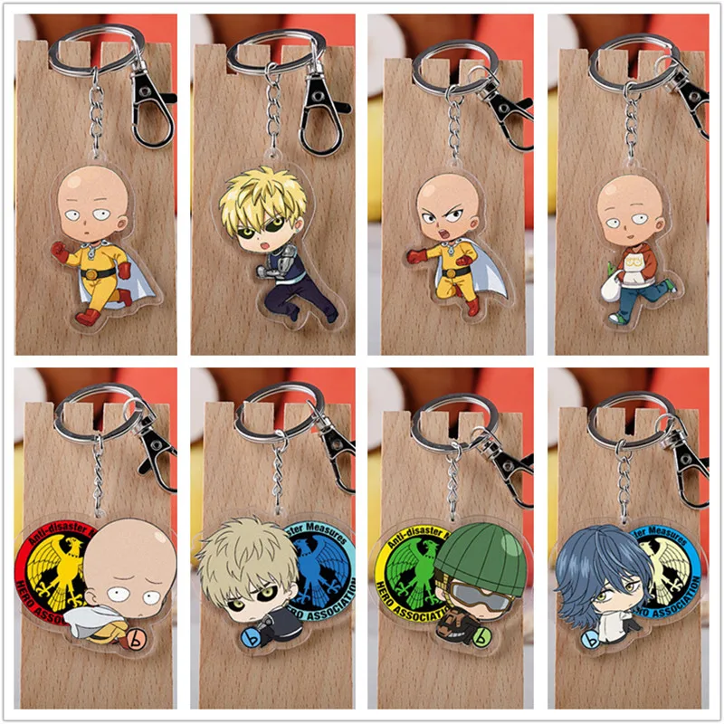 10 шт./лот Аниме One Punch Man акриловый брелок игрушка фигурка Сайтама сумка кулон