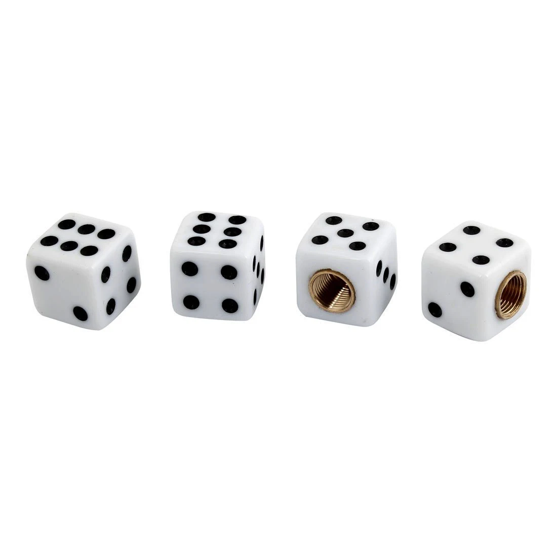 

4 Pcs Car Vehicle Dice Design Tire Valve Wheel Stem Caps Covers