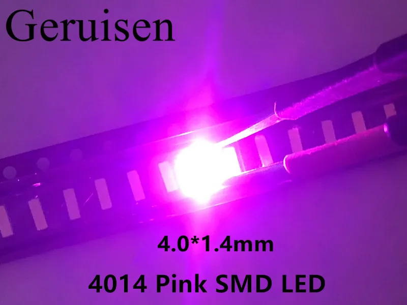 4014 SMD СВЕТОДИОДНЫЙ розовый 30 мА 4,0*1,4*0,65 мм супер яркий /200 шт