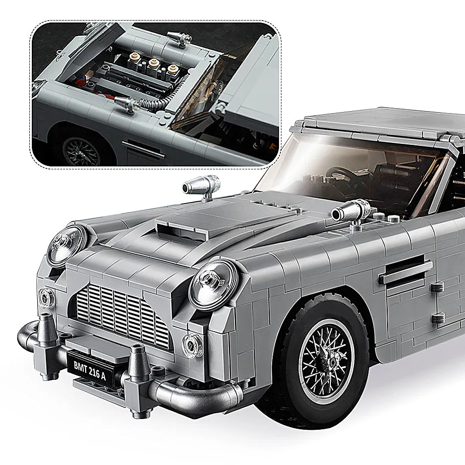 Technic Series 10262 Aston Martin DB5 набор строительных блоков Кирпичи детская модель автомобиля подарки игрушки совместимы с