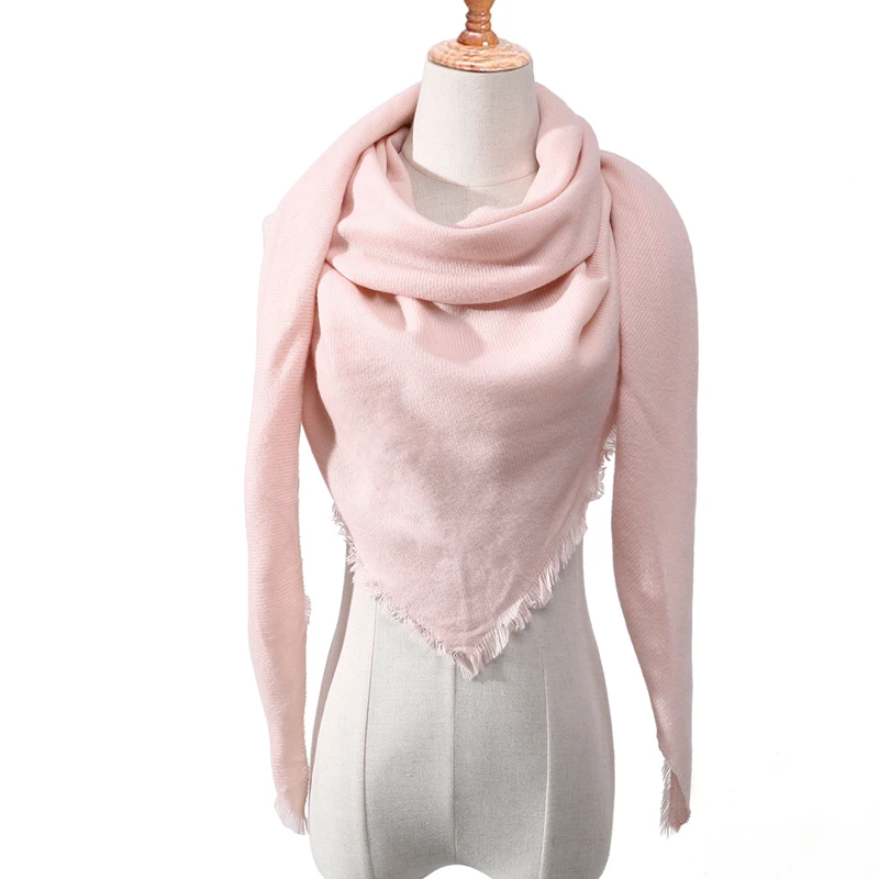 Женский дизайнерский шарф, вязанный весенний зимний клетчатый теплый кашемировый шарф, шали, роскошный бренд, бандана, Пашмина, женская накидка - Цвет: c8