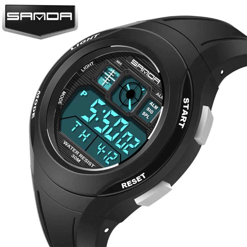 

SANDA Kids Watches Sports Cartoon Watch age Girls boys Children Watch Rubber Children's Digital LED Wristwatches Reloj montre