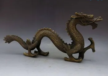 

YM 307 13" China brass copper fine Beautiful Dragon Sculpture Statue