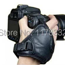 Новая камера черный кожаный мягкий ремешок на запястье/рукоятка для Canon Nikon sony Pentax Minolta Panasonic Olympus Kodak SLR/DSLR