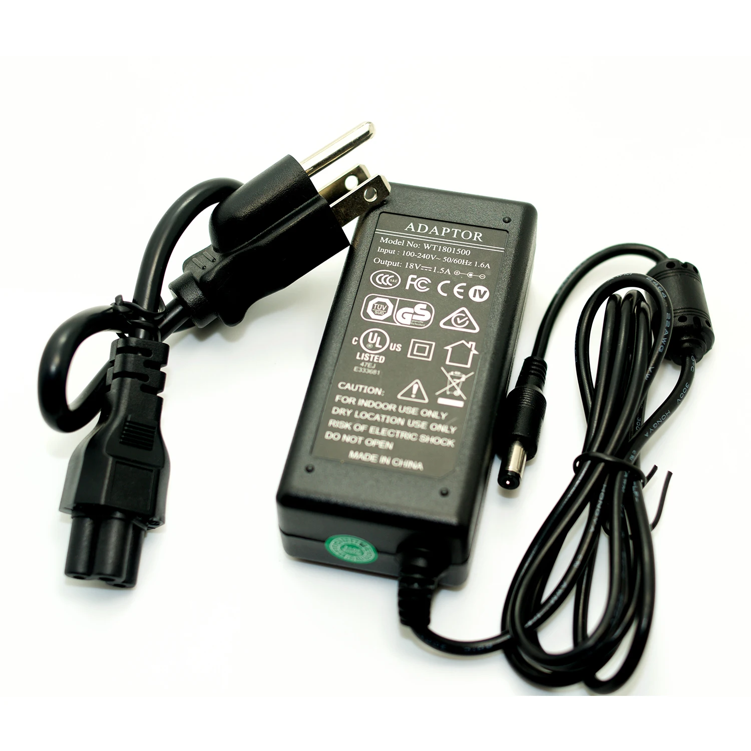 1 adapter power type Power Type Supply 1500mA 100 18V B US Negative Adapter Center Power Plug 1.5A Noiseless 240V