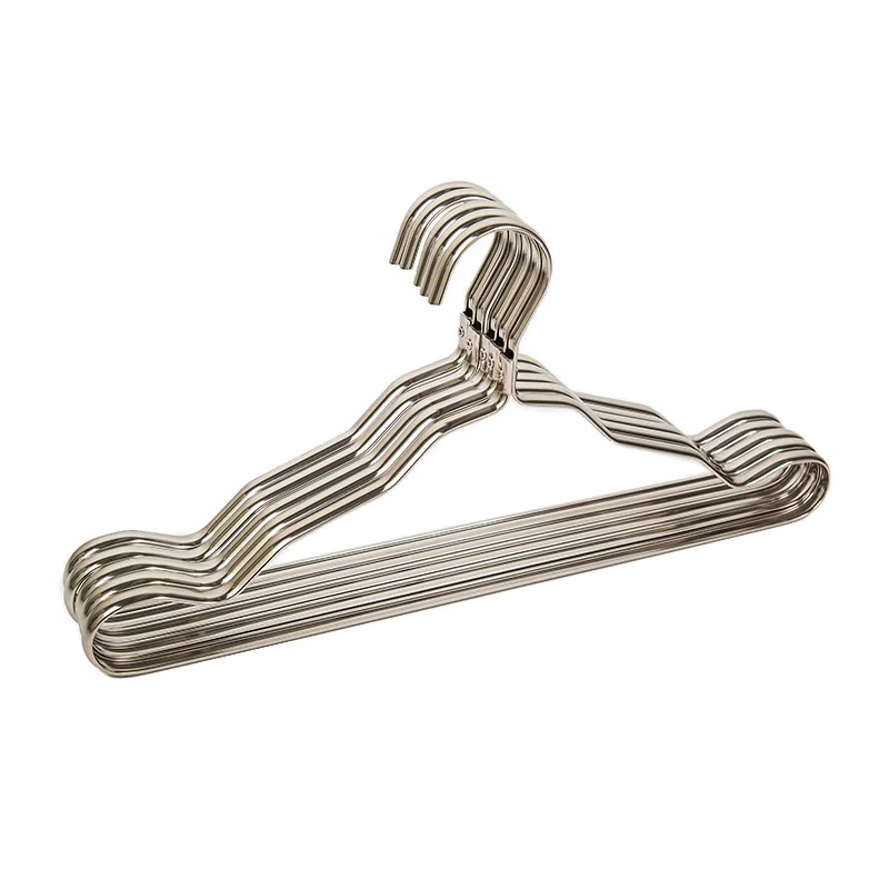 Алюминиевый сплав вешалка утолщенная домашняя вешалка для одежды металлическая вешалка для взрослых Нескользящая бесшовная вешалка - Цвет: Dazzle colour silver