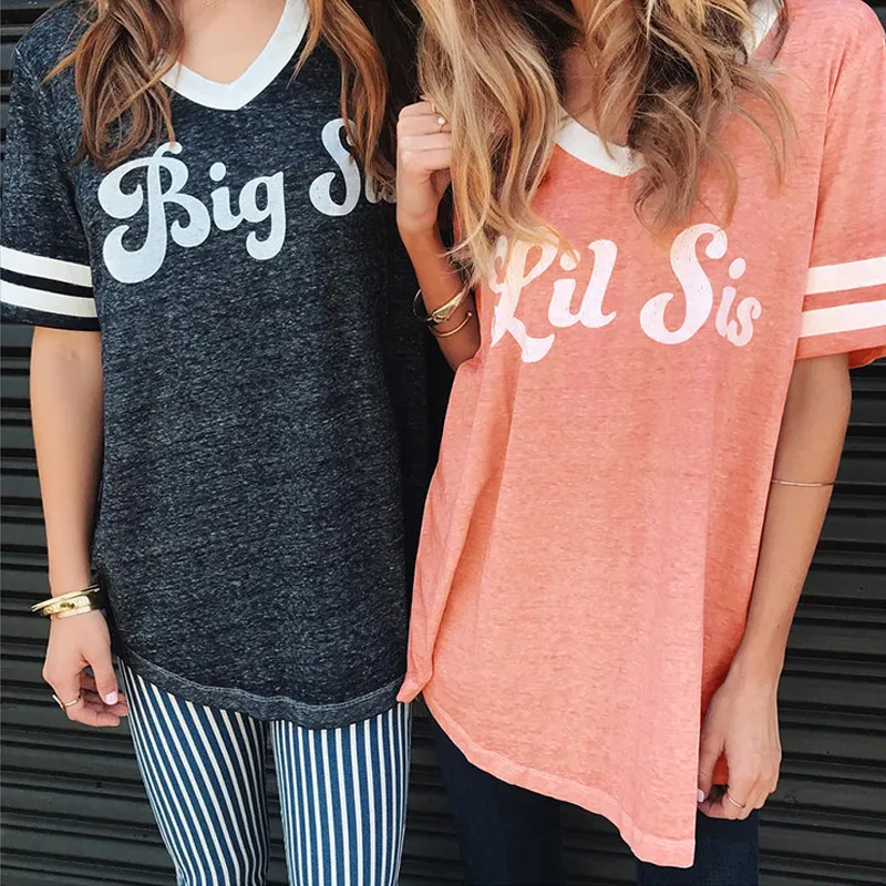 New Women Ladies Summer Casual T-shirt Sister Short Sleeve Big Shirt Sisters T-shirt Friends Gifts Female Tops D8A61 (3)
