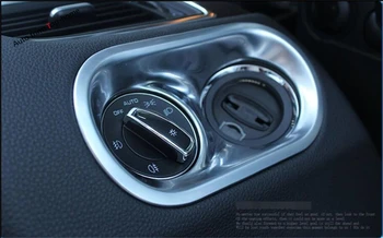 

Yimaautotrims Interior Front Head Lights Lamp Adjustment Button Frame Cover Trim 1 Pcs Fit For Porsche Macan 2014 - 2019 / ABS