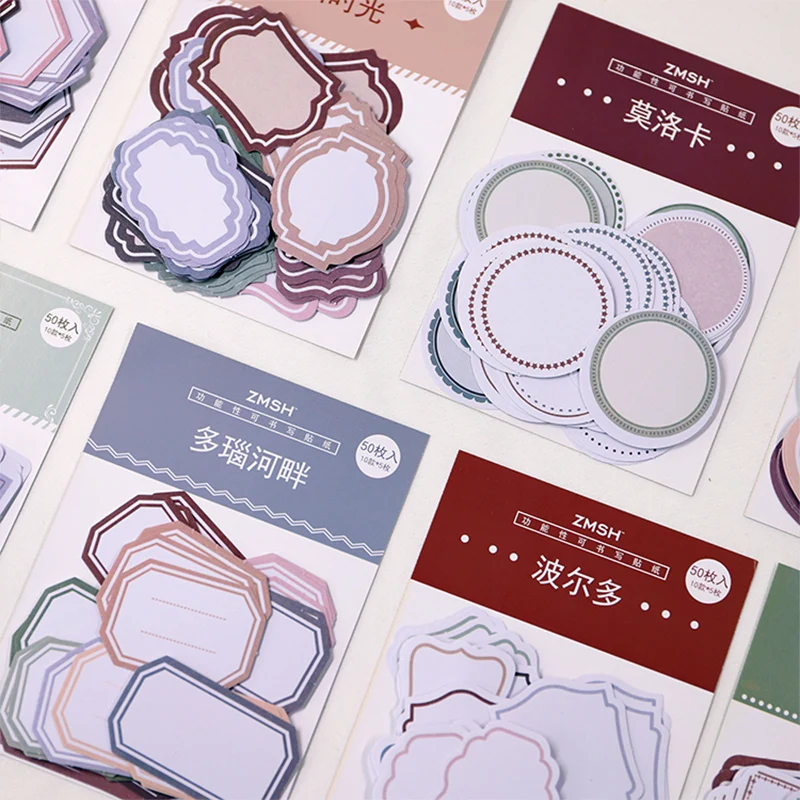 

50 pcs/lot Vintage stamp label paper sticker decoration stickers DIY ablum diary scrapbooking label sticker