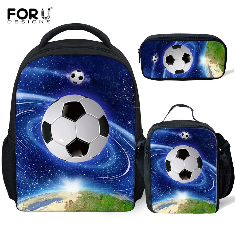

FORUDESIGNS Football Pattern Nursery School Bags for Kids Boys Kindergarten Preschool Backpack Mini Toddler Bag Satchel Mochila