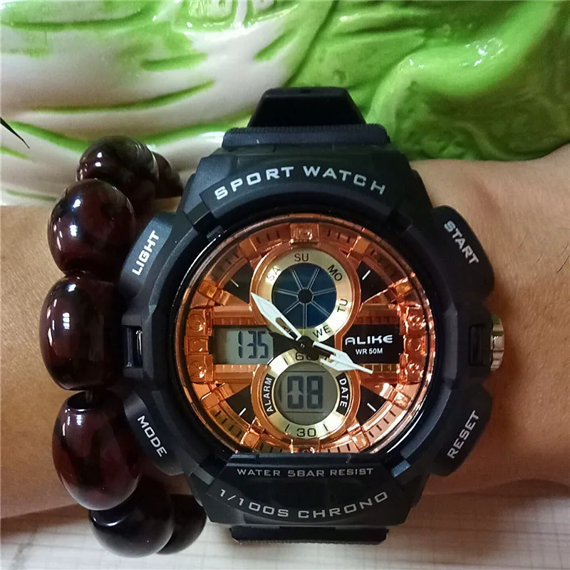 

Men New Sports Watches Double Time Clock Alarm Chrono Digital Wristwatches 50M Waterproof Relogio Masculino Watches Men Dropship