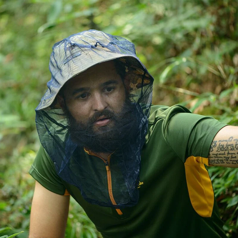 Open27*Height 50cm Super Light Outdoor Anti mosquito Net Cap Insect