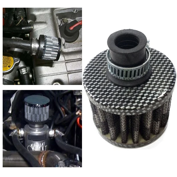 1PCS 12mm Black Mini Air Intake Breather Filter Valve Cover Vent For Car SUV etc 1PCS 12mm Black Mini Air Intake Breather Filter Valve Cover Vent For Car SUV etc