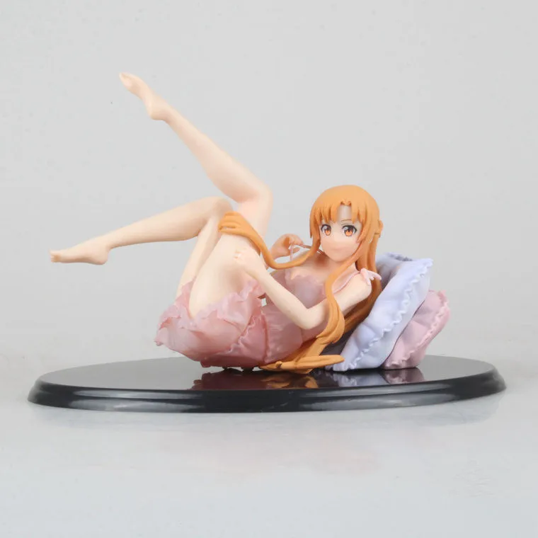 High Quality!!! Anime Sword Art Online Action Figure Asuna Yuuki PVC Action figure SAO pajamas sexy Figure Model Collection Toys