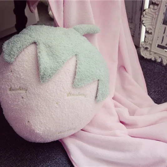 IVYYE розовый клубника аниме, плюшевая вещь аксессуары Плюшевая Кукла Мягкие пушистые теплые мягкие игрушечное одеяло кровать плед