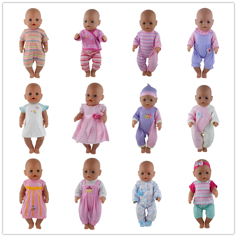 

Pink dress doll clothes Wear fit 43cm Baby Doll Clothes and Accessories, Children best Birthday Gift