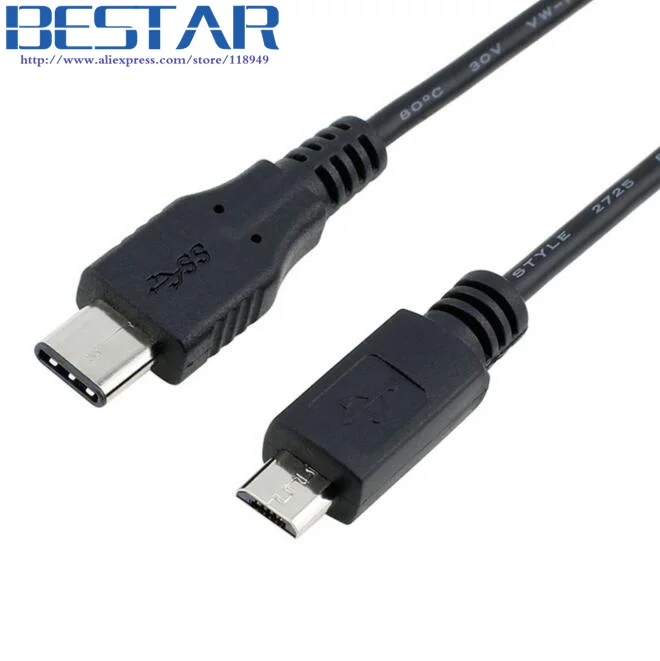 USB 3 1 USB-C Type-C Type C папа к Micro 2 0 5pin соединительный кабель 100 см м | Компьютеры и офис