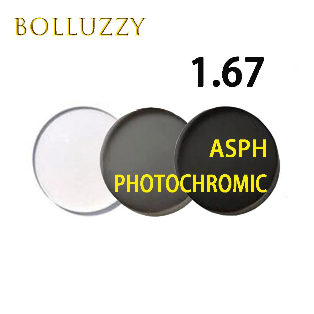 1.67 index photochromic prescription lenses high quality aspheric