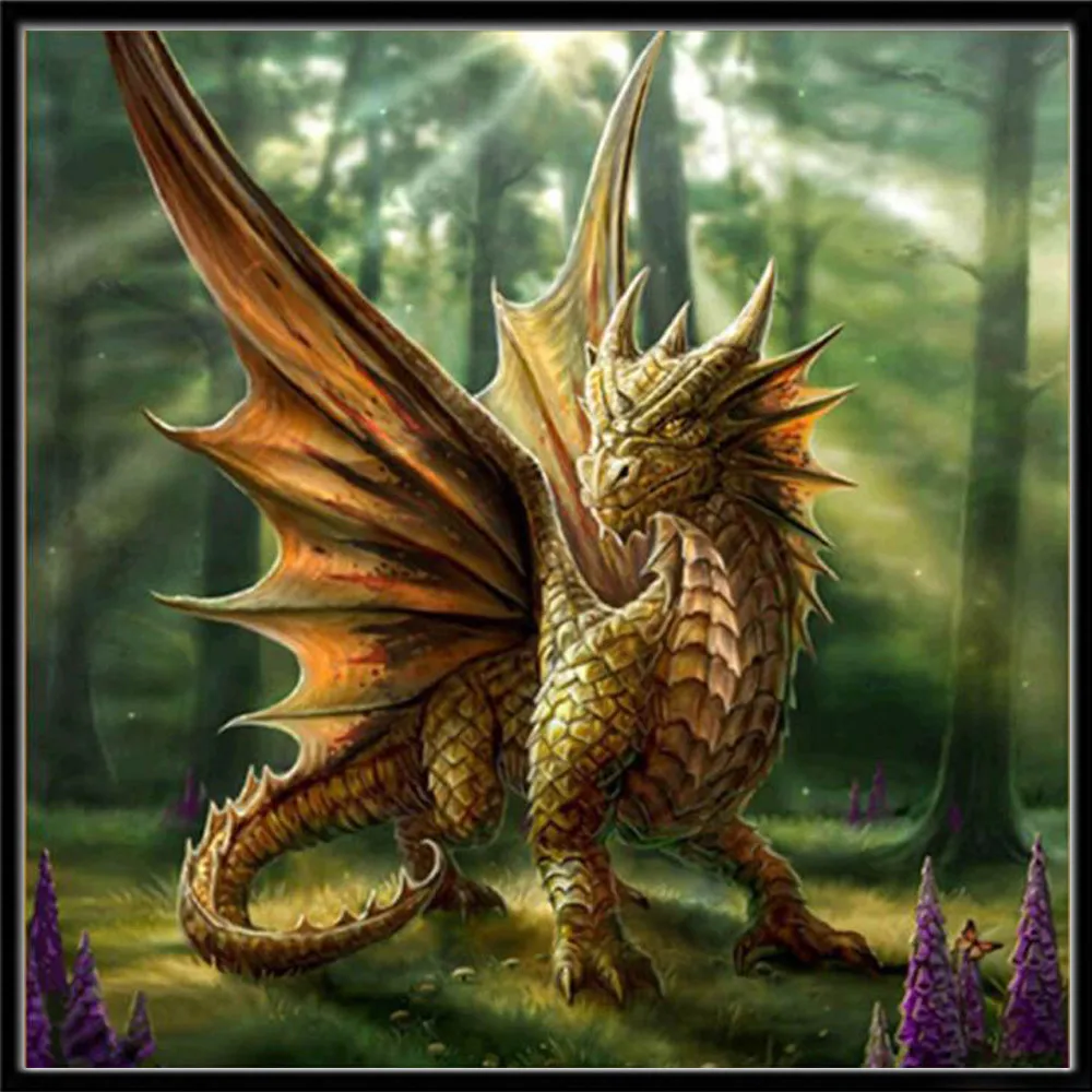 

Diamond Painting Dragon Animal DIY 5D Diamond Embroidery Painting Cross Stitch Craft Home Decor 30cmx30cm WallDecoration Picture