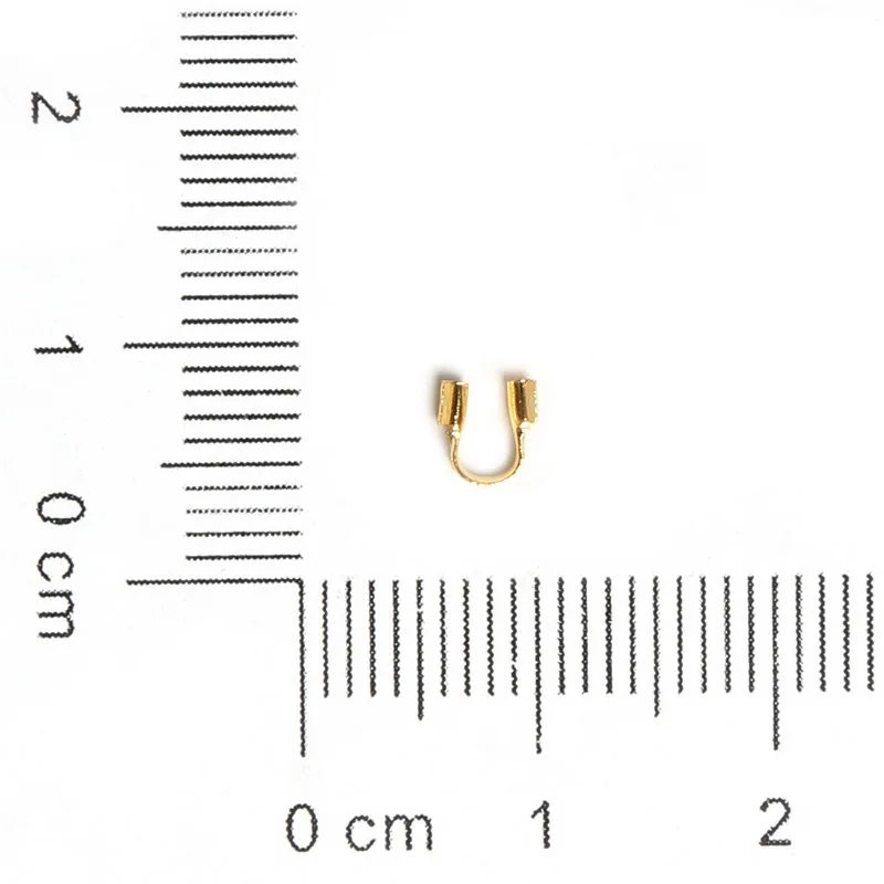 4x4 мм 100 шт проволочные протекторы, защитные протекторы для проводов, ювелирные изделия с петлями, фурнитура для изготовления ювелирных изделий, ожерелье, браслет, сделай сам - Цвет: Gold