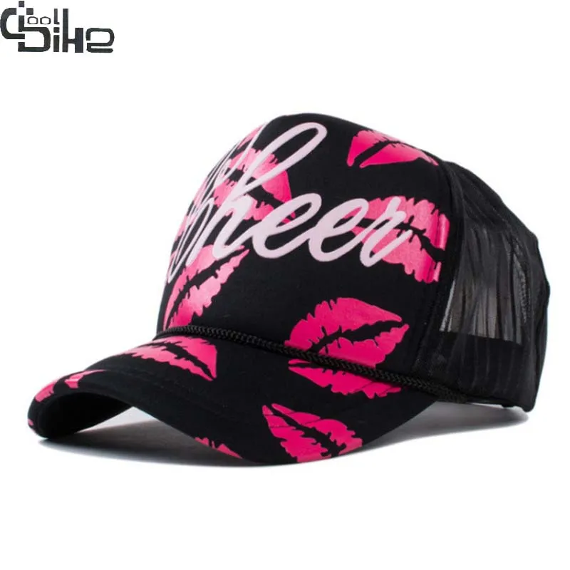 Fashion Sexy Red Lip Snapback Baseball Hats For Women Snapback Caps