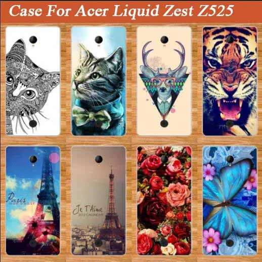 Чехол из ТПУ с рисунком для Acer Liquid Zest Z525 блестящий чехол яркие животные DIY дизайн ACER z525 мягкий ТПУ|Бамперы| |