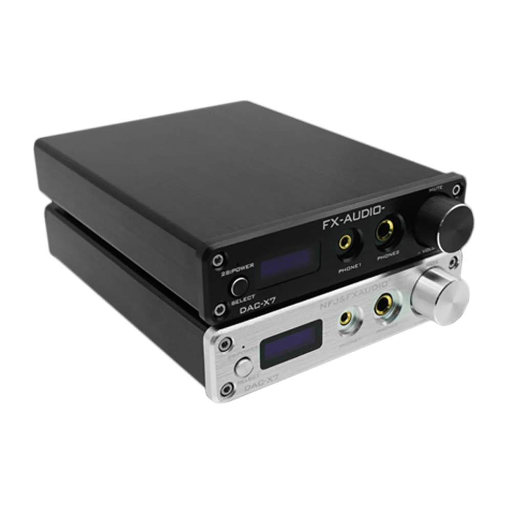 

FX-Audio DAC-X7 Headphone Decoder Amplifier AK4490EQ DAC HiFi Portable Preamplifier DSD256 32Bit AMP USB/Optical /Coaxial/AUX
