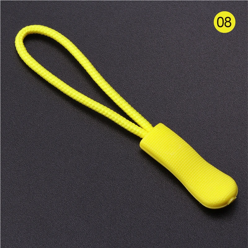 20 Pcs Color Cord Zipper Pull Apparel Bag Tactical Backpack Accessories Zip Puller DIY Zipper Head Cord Rope Strap Lariat Slider